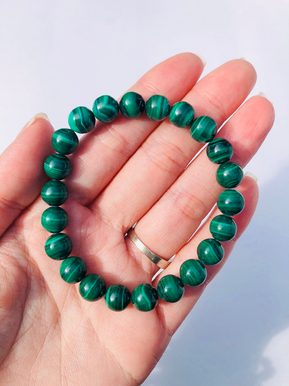 Vòng tay Malachite 8mm - được lựa chọn trực quan 