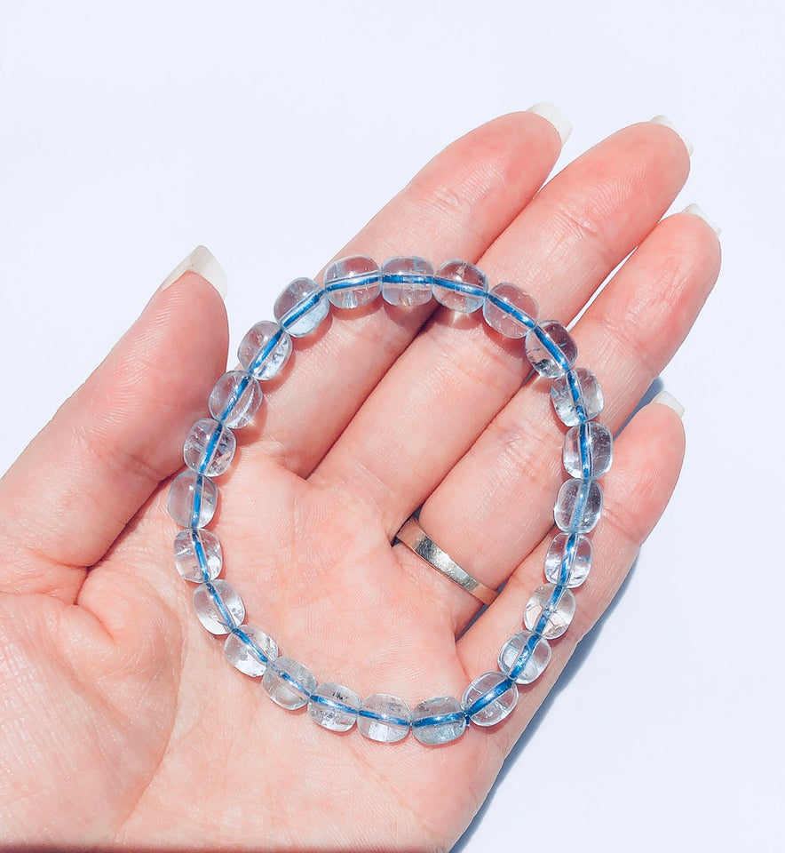 Aquamarine bracelet 6.5mm-chosen intuitively