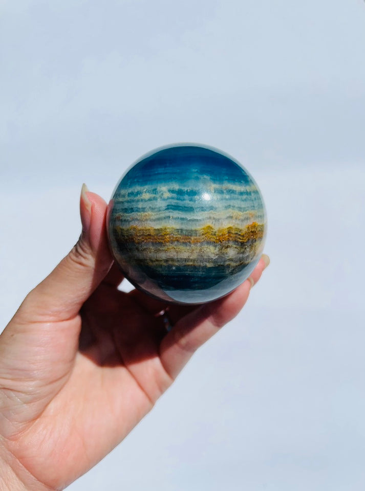 Blue Onyx Sphere - 6CM