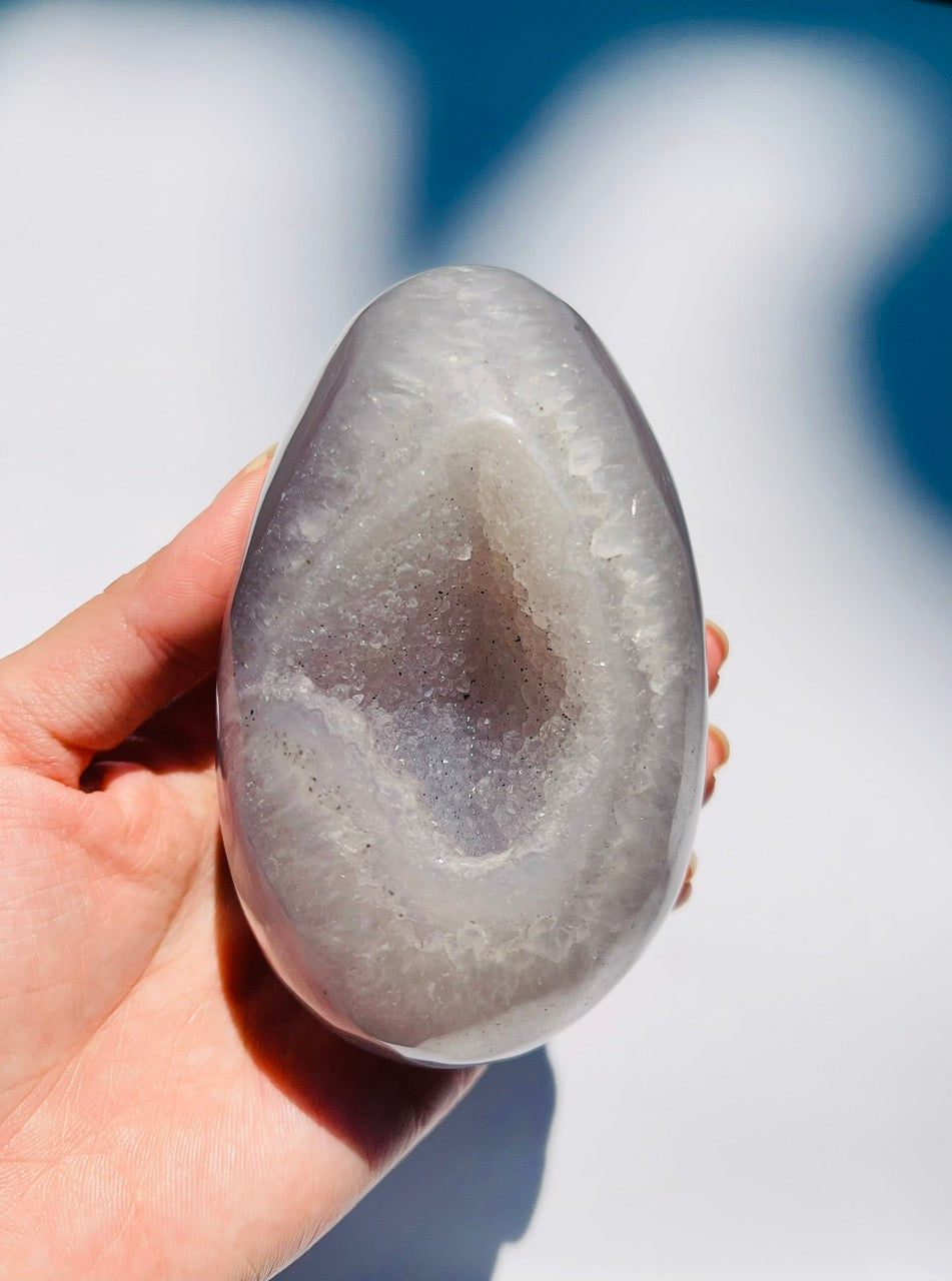 Druze agate egg