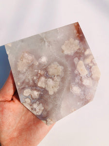 Flower agate slice- 003