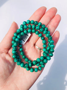 Malachite Bracelet 6mm - chosen intuitively