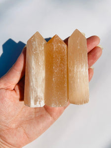 Orange selenite tower