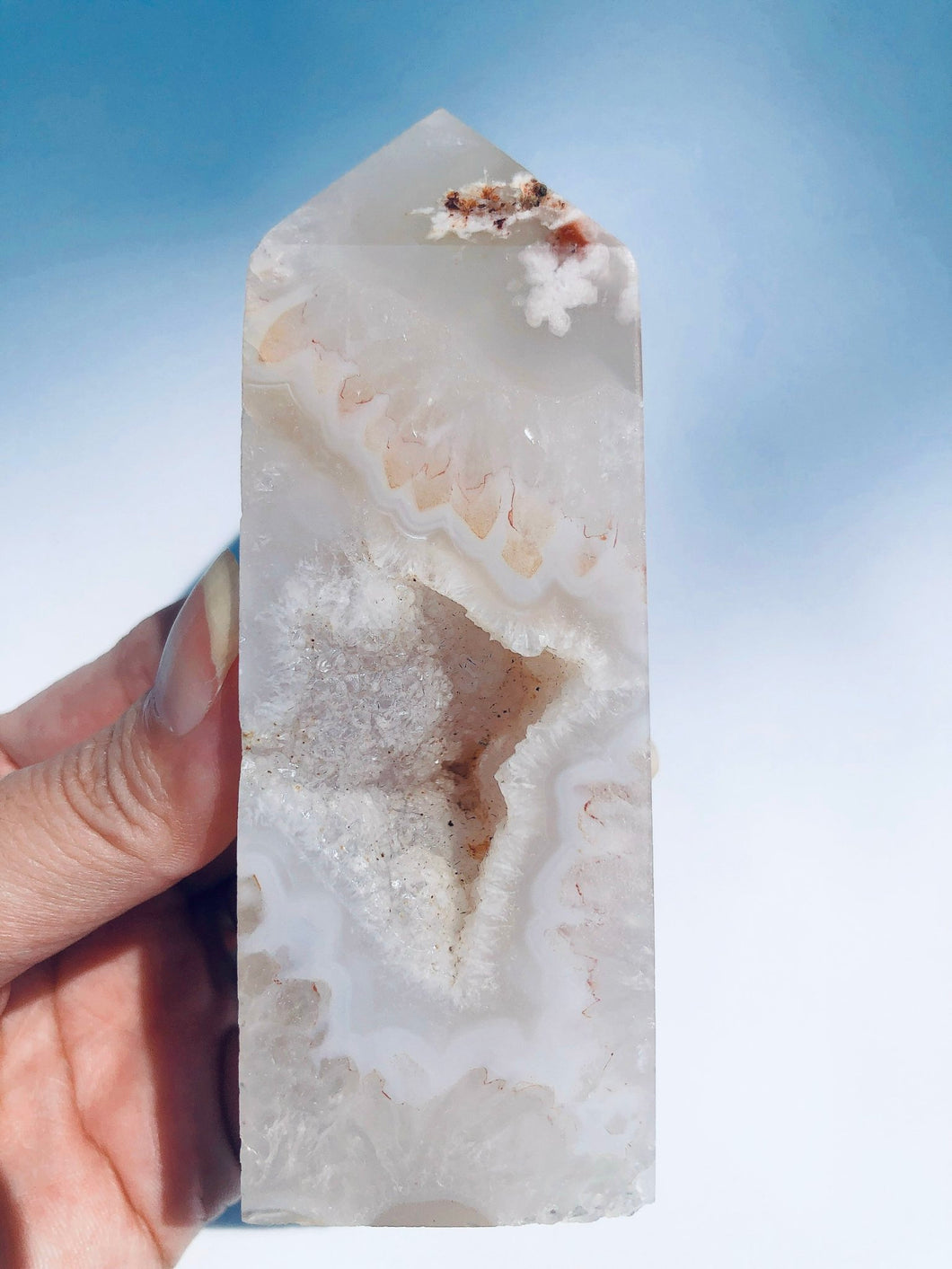 Flower agate tower -003