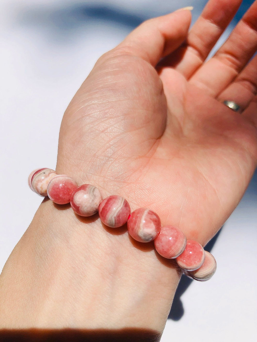 Rhodochrosite bracelet - 8mm