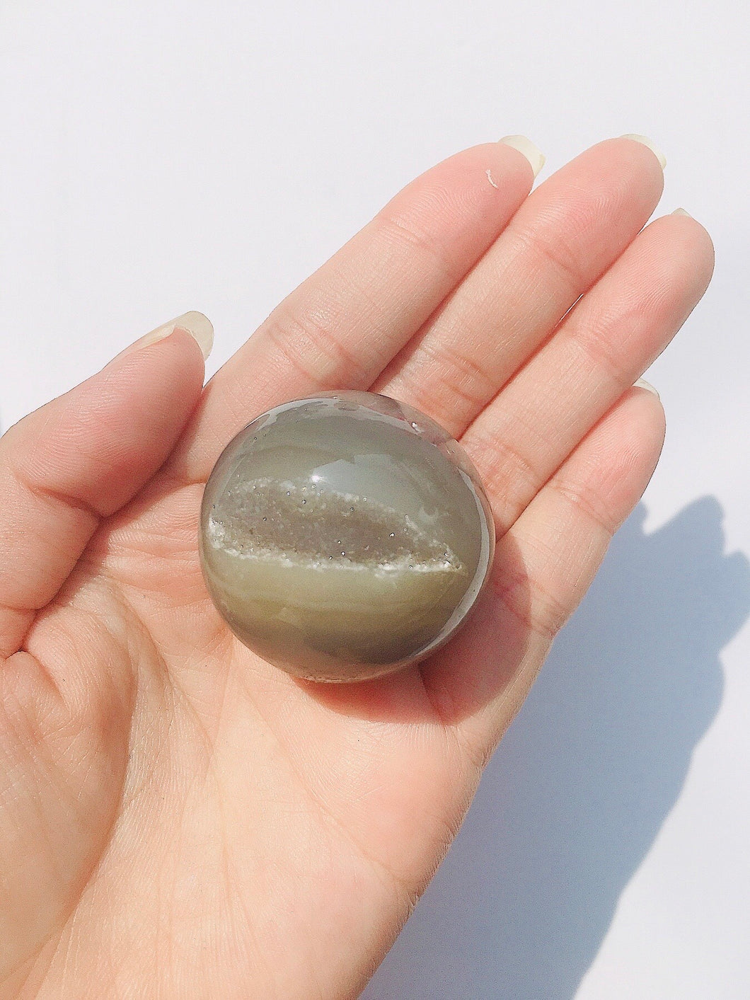 Druzy agate sphere-122