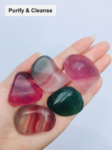 cầu vồng fluorite tumble-được chọn một cách trực quan 