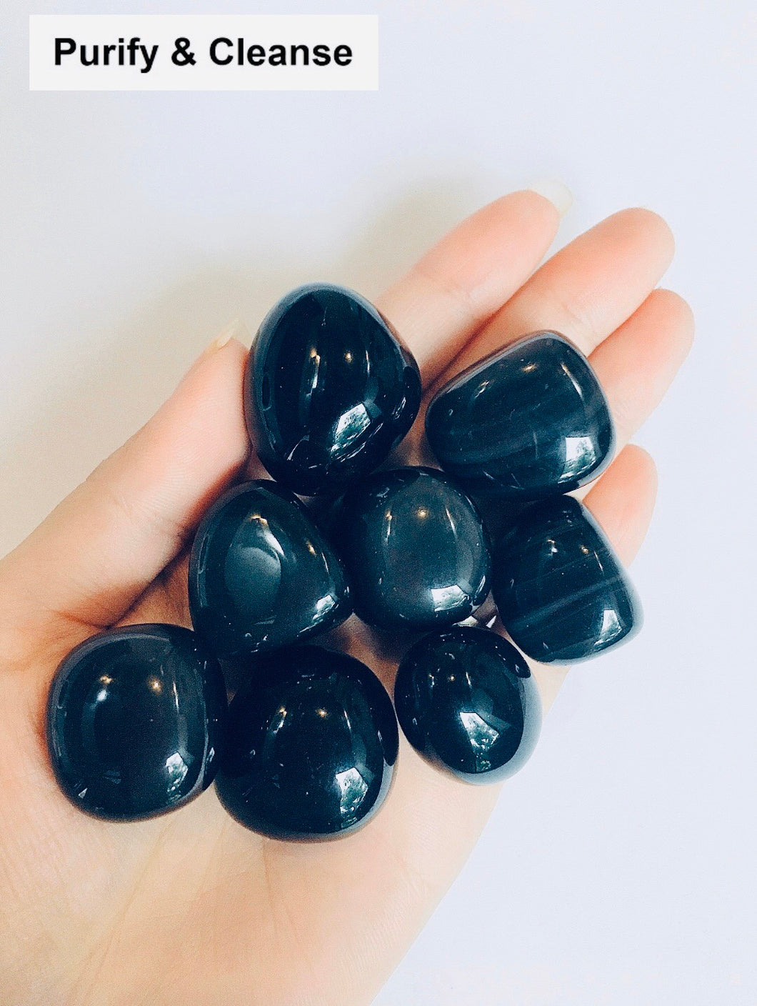 Đá Onyx Đen Tumbled-được lựa chọn trực quan 