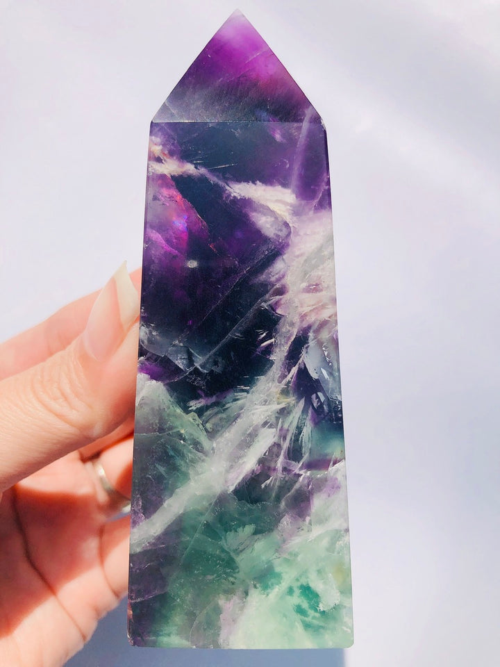 Snowflake Fluorite Tower